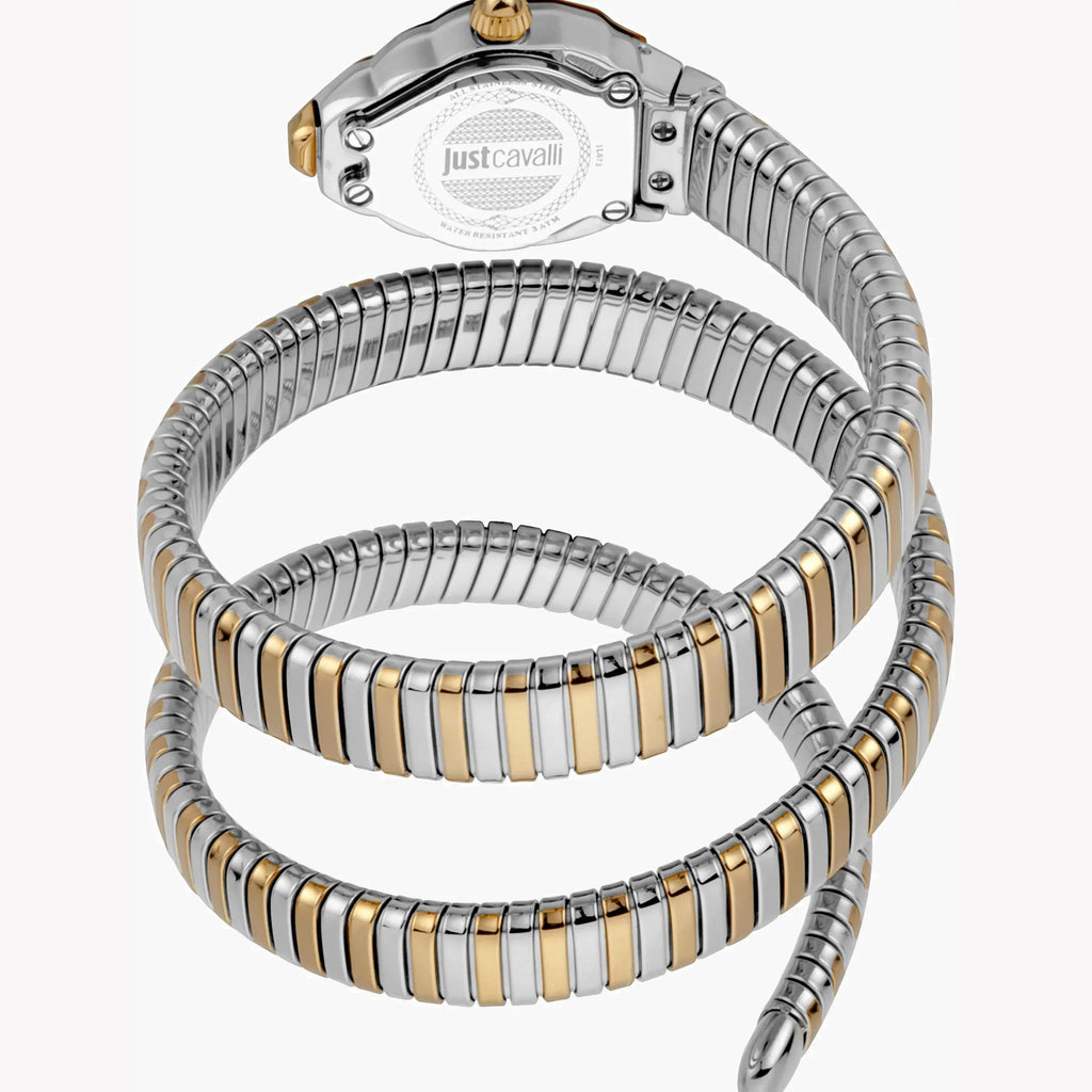 Just Cavalli Women's Silver & Gold Watch, Silver Dial | Jc1l073m0045