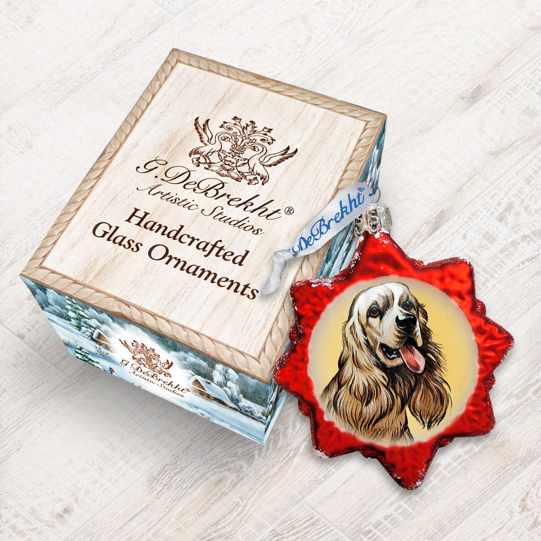 Labradoodle Mercury Glass Ornament by G. DeBrekht - Pets Dog and Cats Decor - 774021