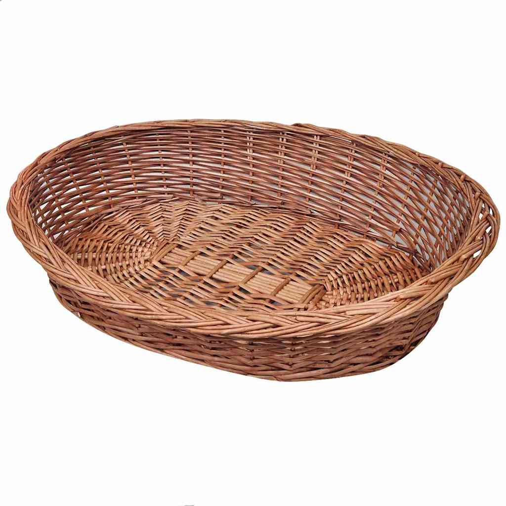 Vidaxl Dog Basket Pet Bed 90cm Natural Willow