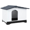 Vidaxl dog kennel grey 90.5x68x66 cm polypropylene