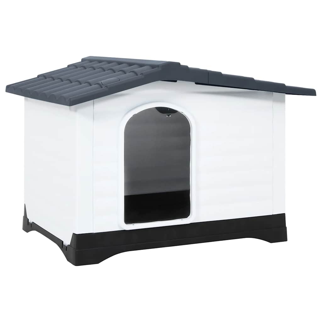 Vidaxl dog kennel grey 90.5x68x66 cm polypropylene