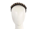 Black and gold fascinator headband