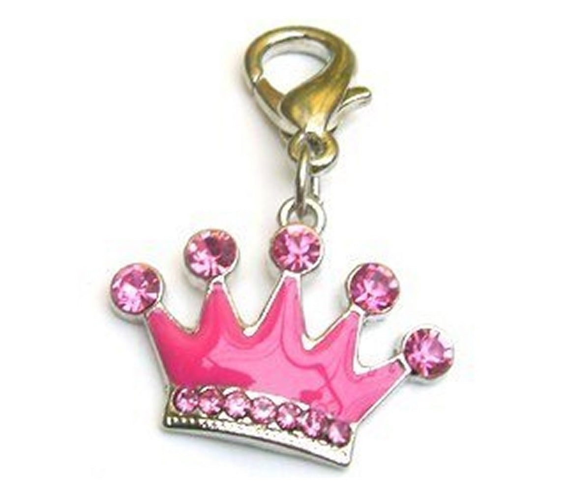 Princess Crystal Enamel Crown Charm
