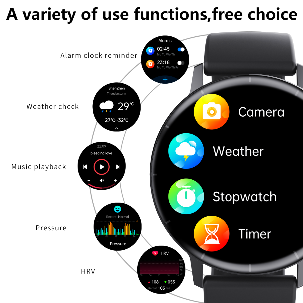 ECG Monitor Smart Watch Non-Invasive Blood Glucose Smart Watch with Blood Component Analysis