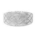 Sterling Silver Diamond Accent Geometric Band Ring