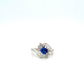 Sapphire and Diamond Ring in 18K White Gold - KGR 12740