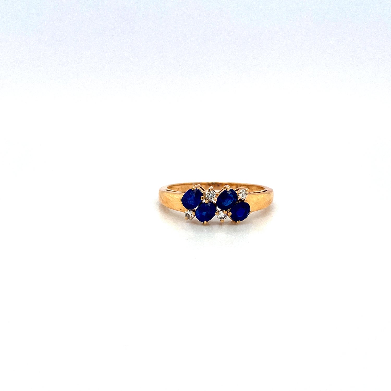 Sapphire and Diamond Ring in 14K Yellow Gold - KGR 13355