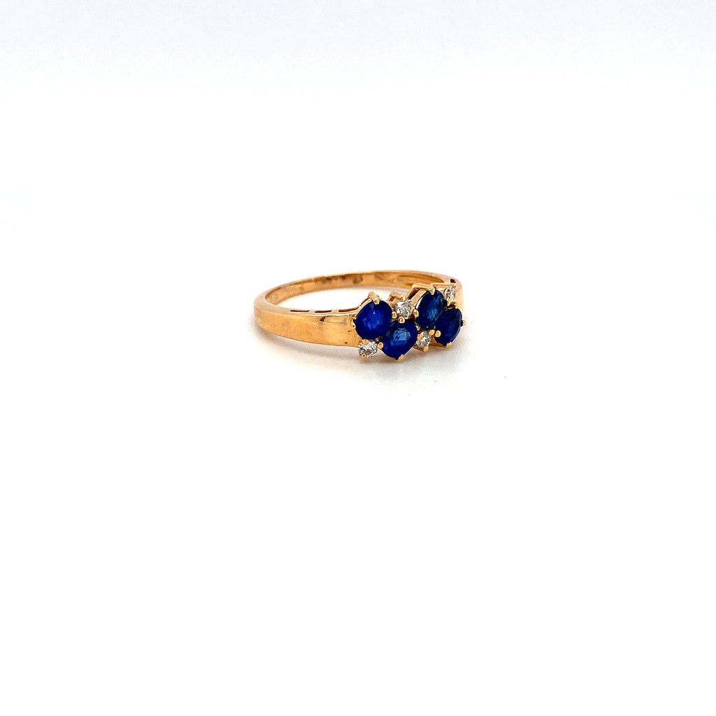 Sapphire and Diamond Ring in 14K Yellow Gold - KGR 13355