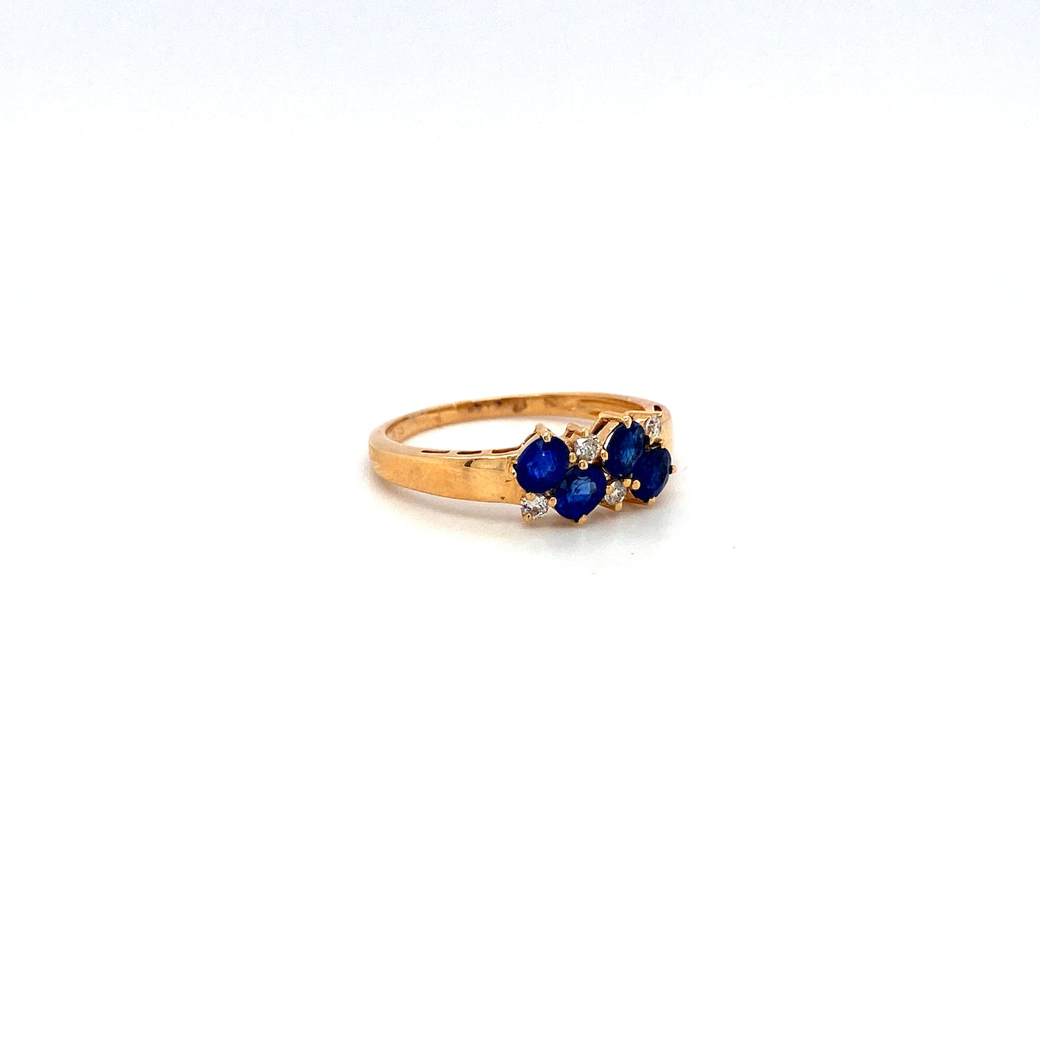 Sapphire and Diamond Ring in 14K Yellow Gold - KGR 13355