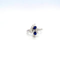 Sapphire and Diamond Ring in 18K White Gold - KGR 13923