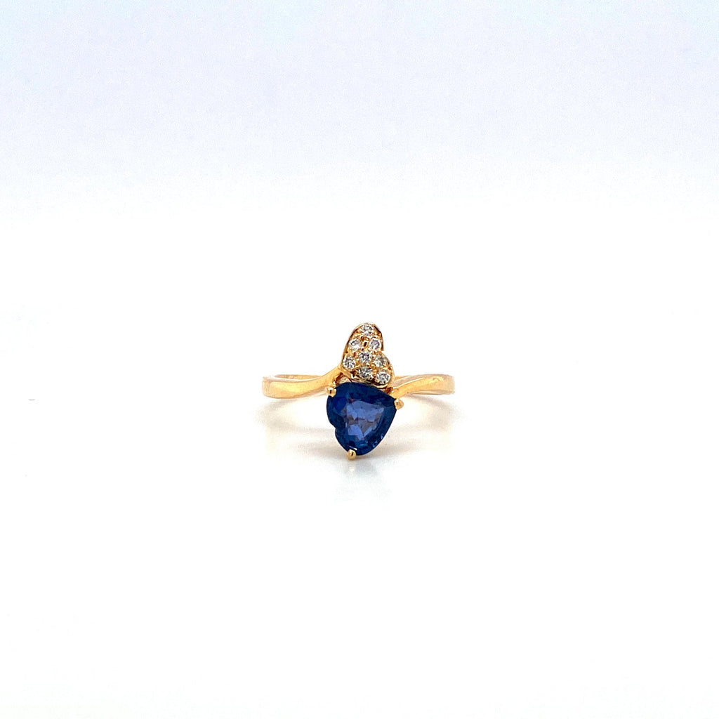 Sapphire and Diamond Ring in 14K Yellow Gold - KGR 15011