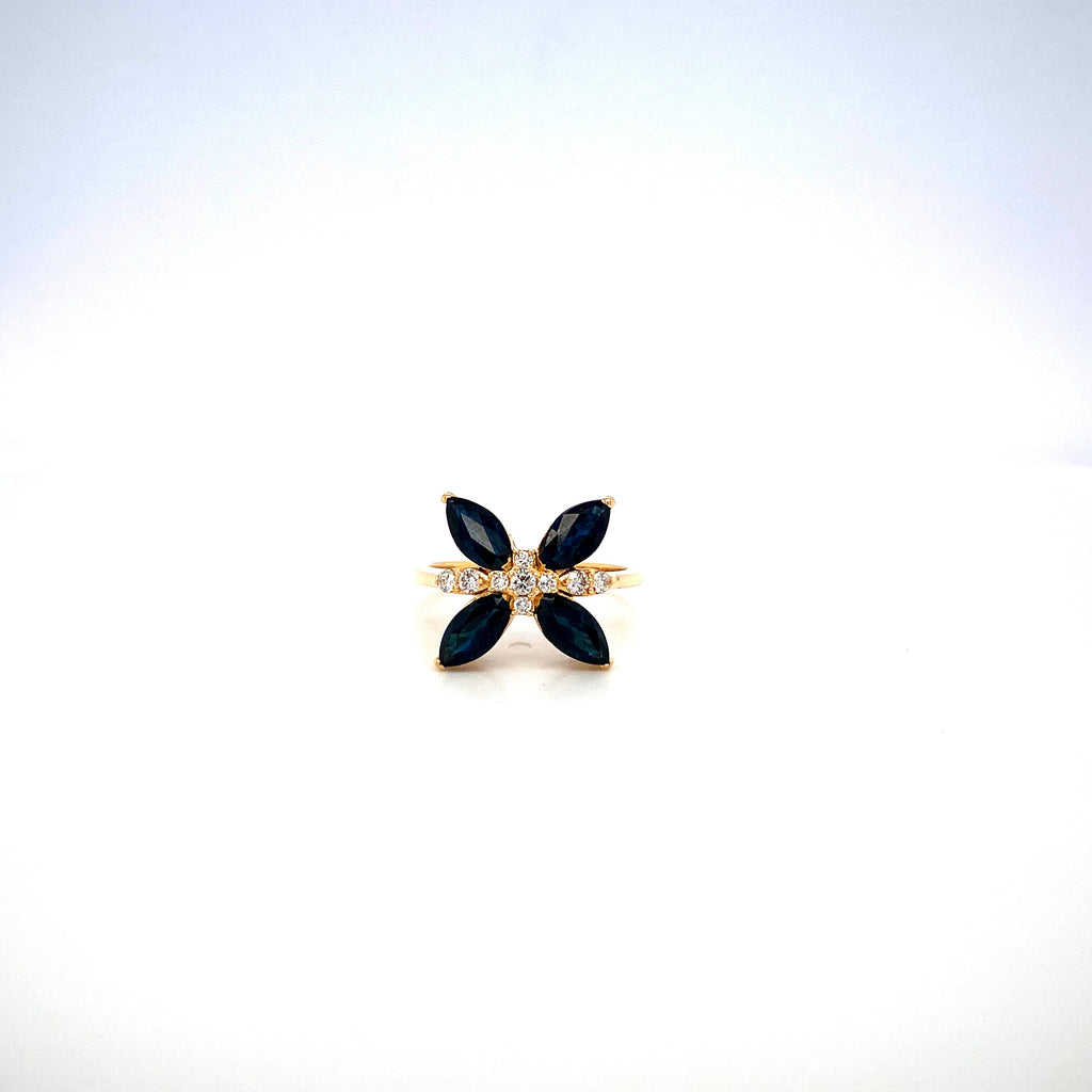 Sapphire and Diamond Ring in 18K Yellow Gold - KGR 15477