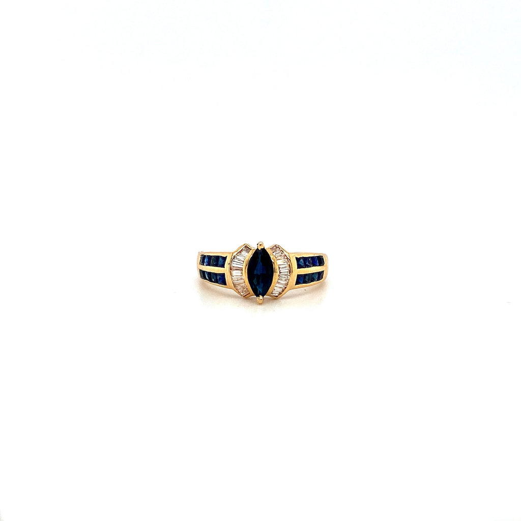 Sapphire and Diamond Ring in 14K Yellow Gold - KGR 15799