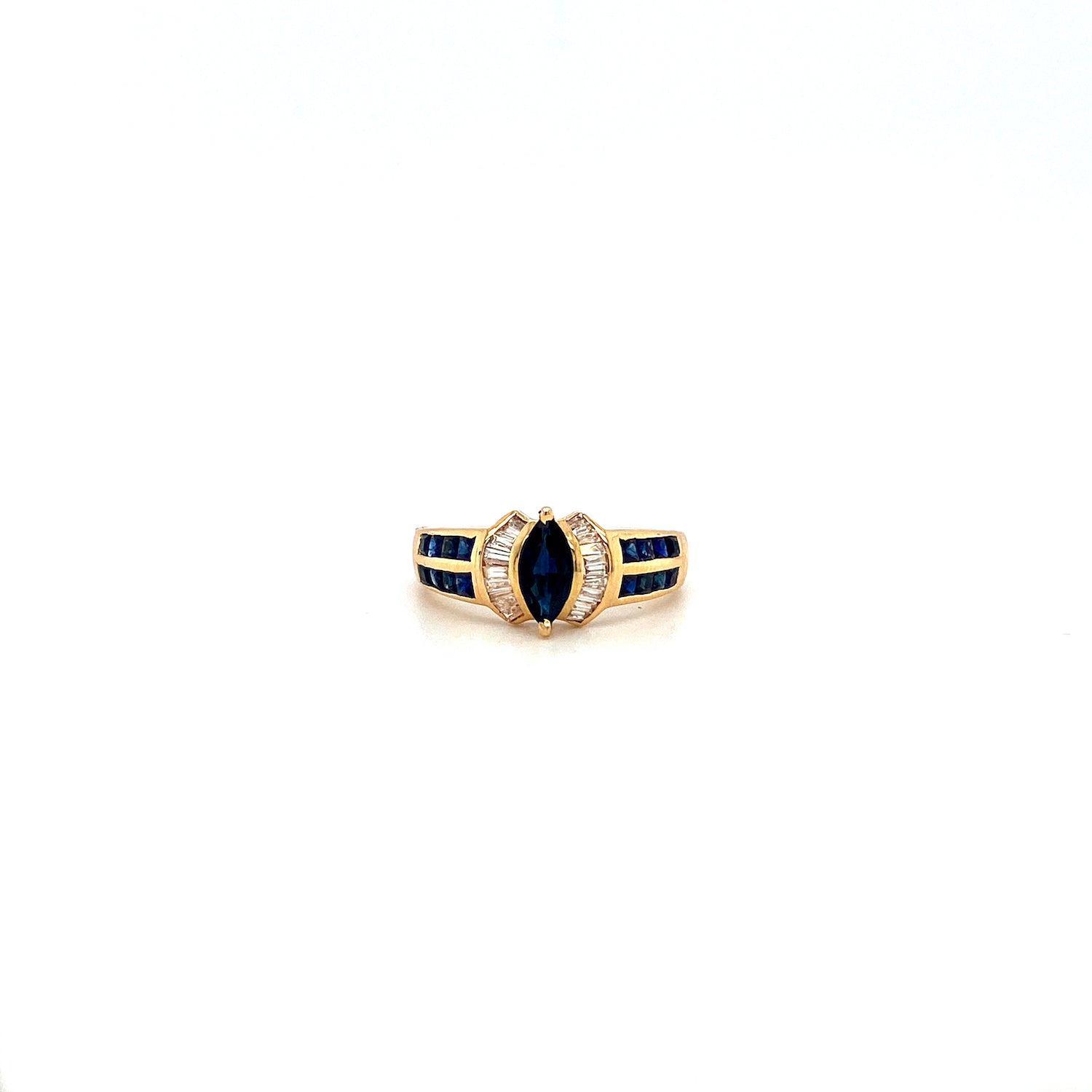 Sapphire and Diamond Ring in 14K Yellow Gold - KGR 15799