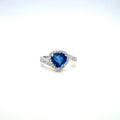 Sapphire and Diamond Ring in 18K White Gold - KGR 15974