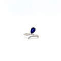 Sapphire and Diamond Ring in 18K White Gold - KGR 16039