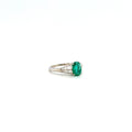 Emerald and Diamond Ring in 18K White Gold - KGR 16444