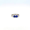 Sapphire and Diamond Ring in 14K White Gold - KGR 16458