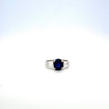 Sapphire and Diamond Ring in 18K White Gold - KGR 16502