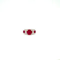 Ruby and Diamond Ring in 18K White Gold - KGR 16654