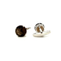 Smoky Topaz Cufflink in .925 Sterling Silver - KSCF 87112