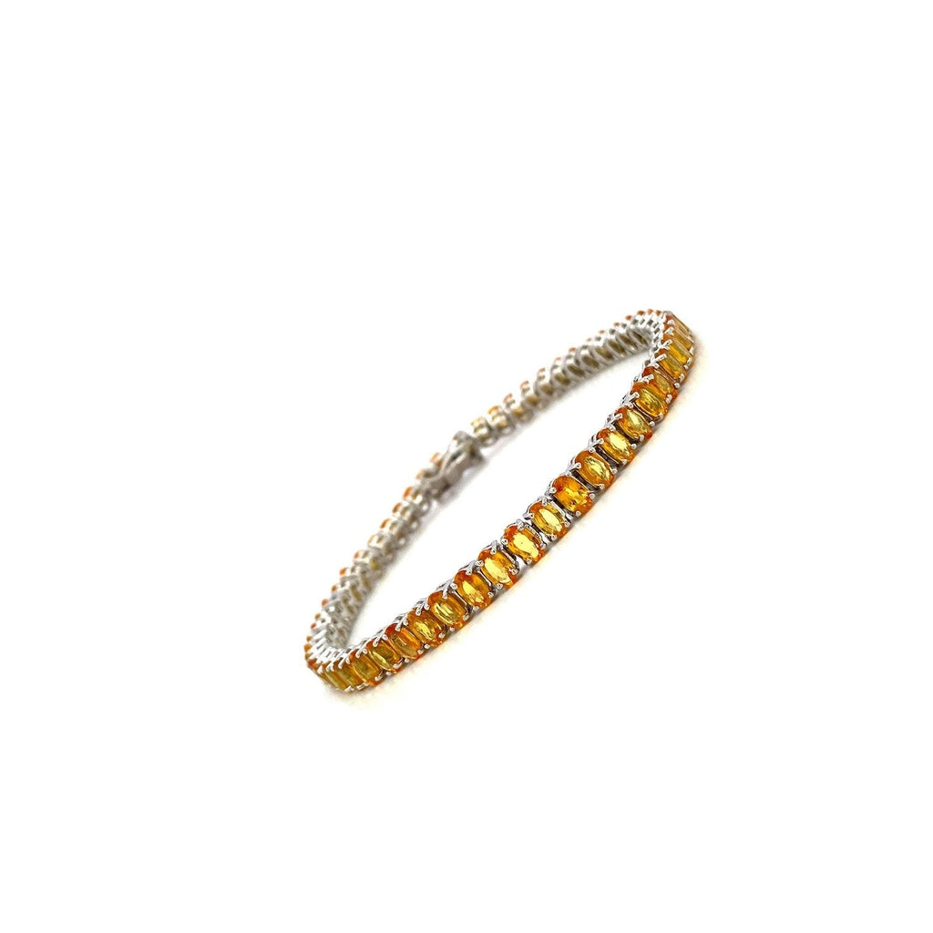 Multi Sapphire Bracelet in .925 Sterling Silver - KSD 42386