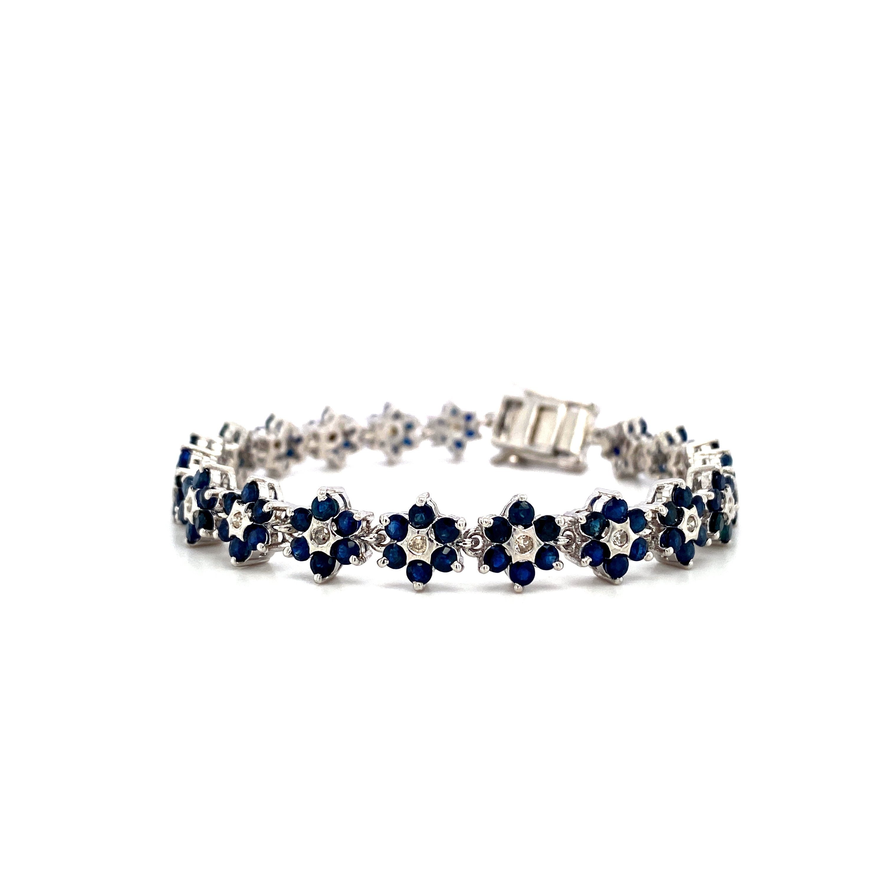 Sapphire Bracelet in .925 Sterling Silver - KSD 47428