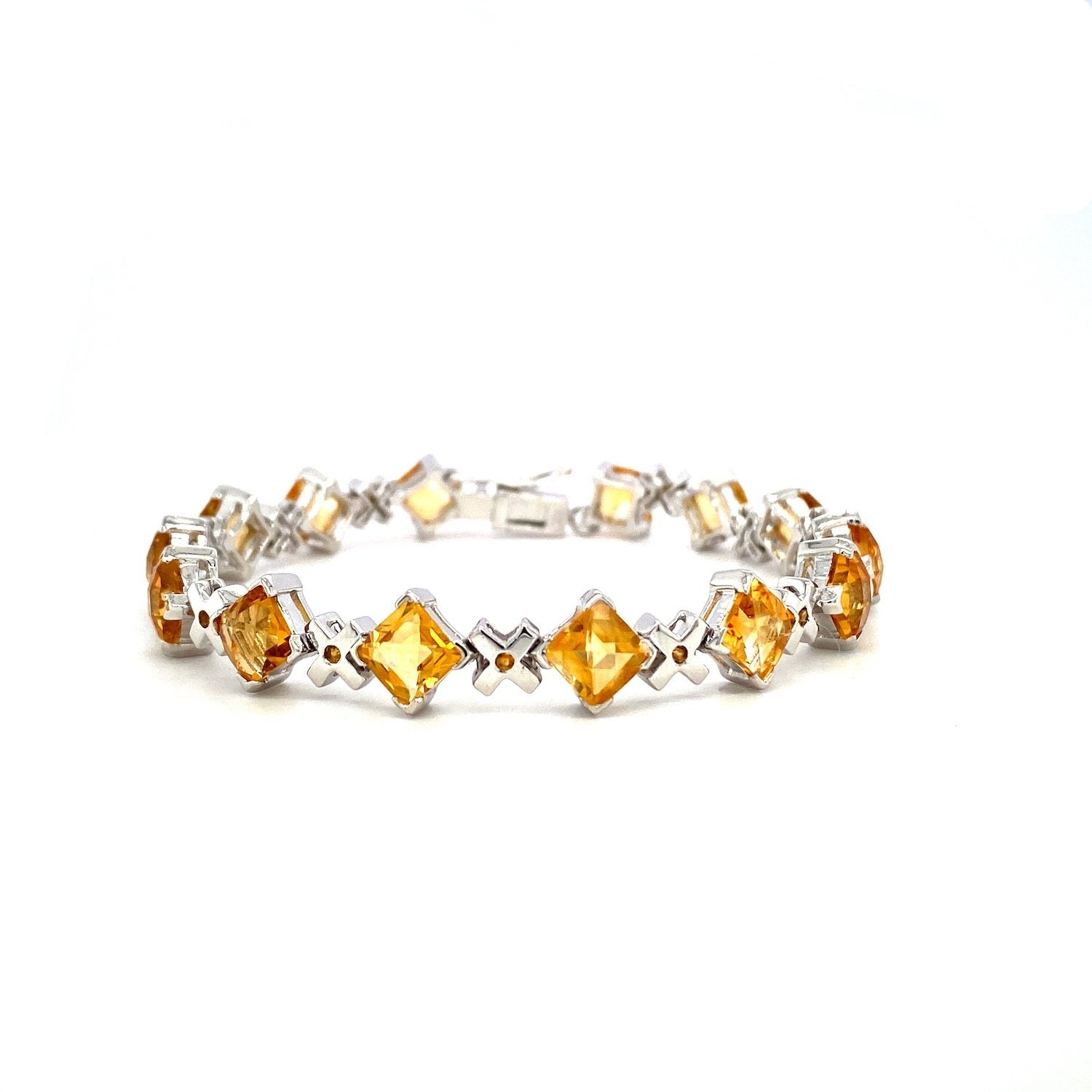 Citrine Bracelet in .925 Sterling Silver - KSD 4027