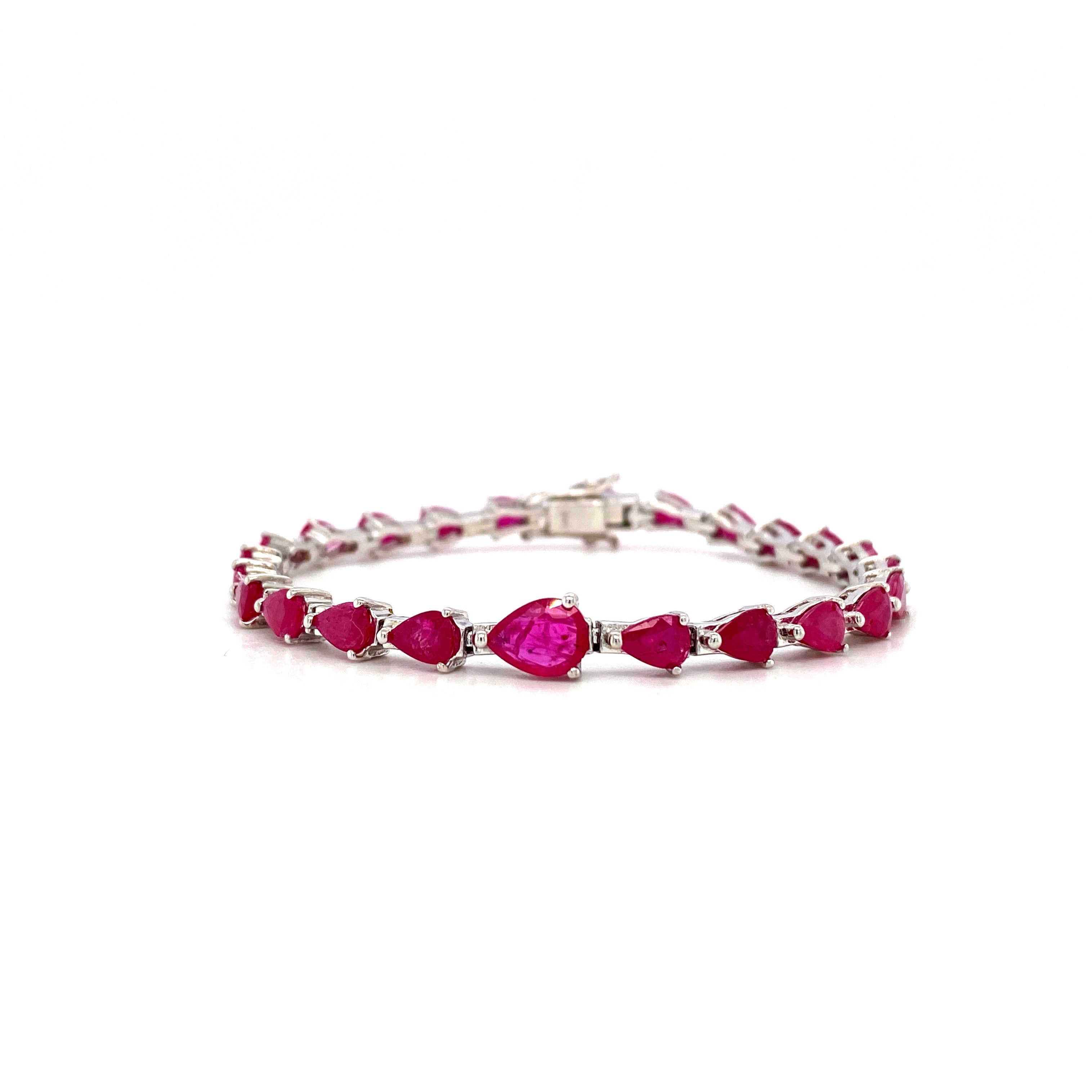 Ruby Bracelet in .925 Sterling Silver - KSD 40583
