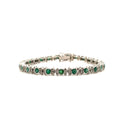 Emerald Bracelet in .925 Sterling Silver. - KSD 41282