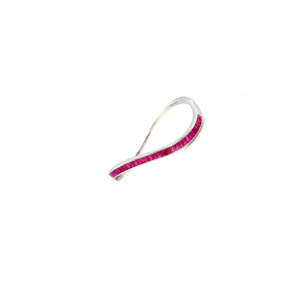 Ruby Bangle in .925 Sterling Silver - KSD 41356