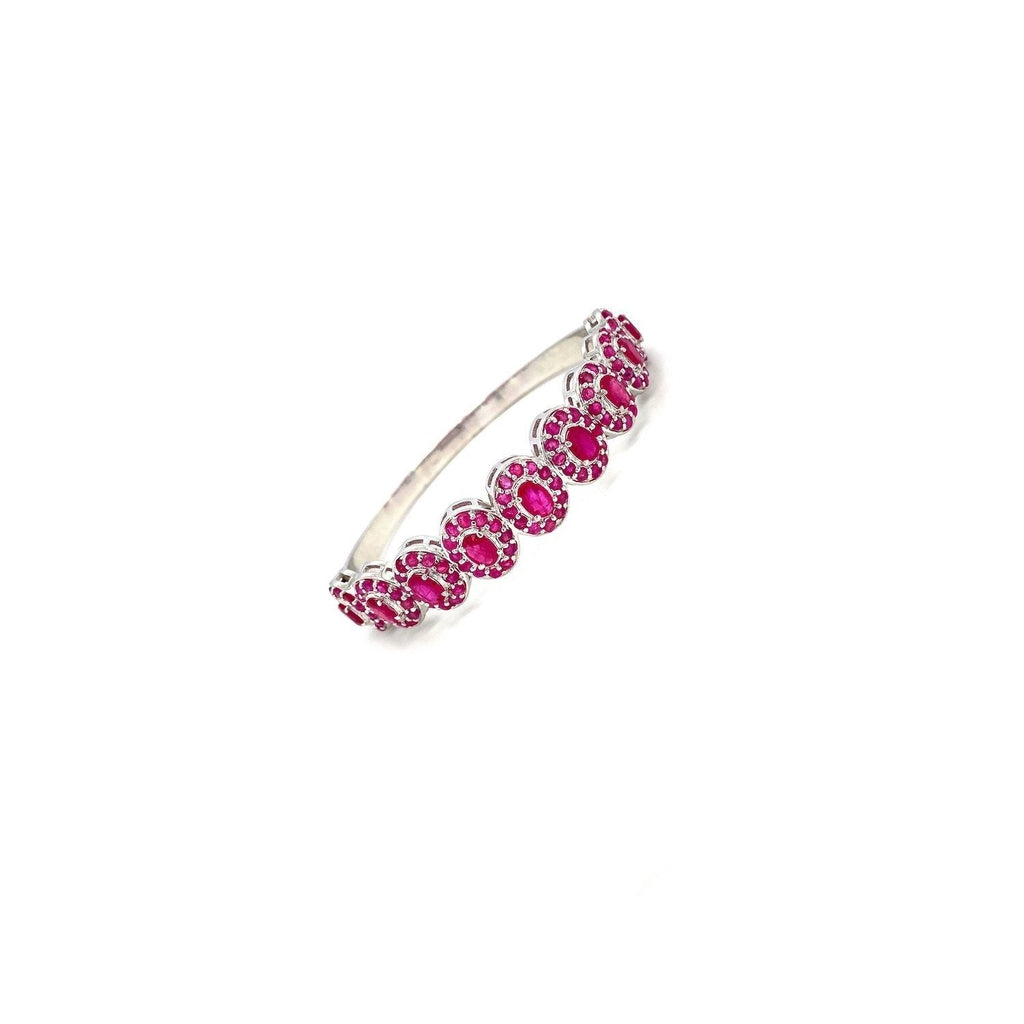 Ruby Bangle in .925 Sterling Silver - KSD 41616