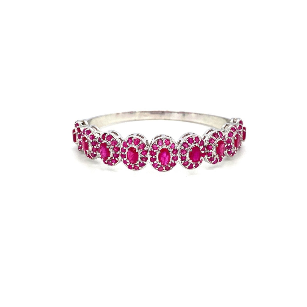 Ruby Bangle in .925 Sterling Silver - KSD 41616