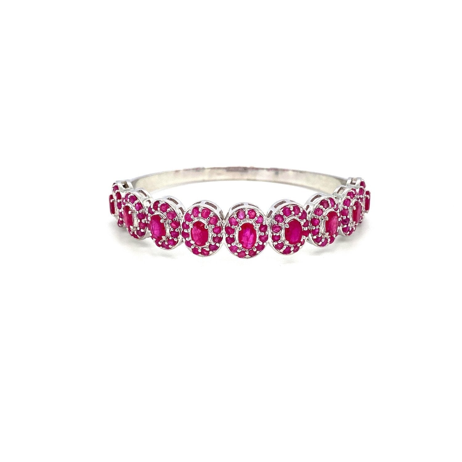 Ruby Bangle in .925 Sterling Silver - KSD 41616