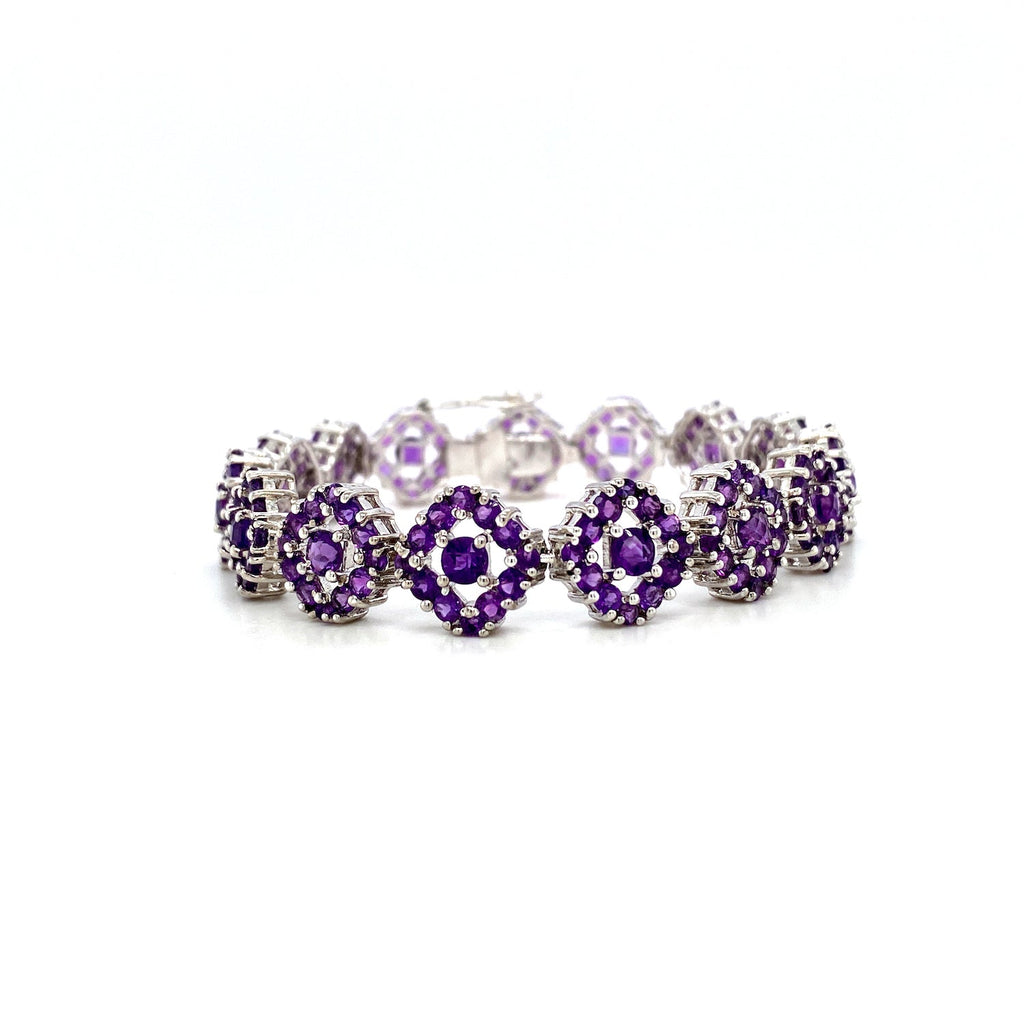 Amethyst Bracelet in .925 Sterling Silver - KSD 4169