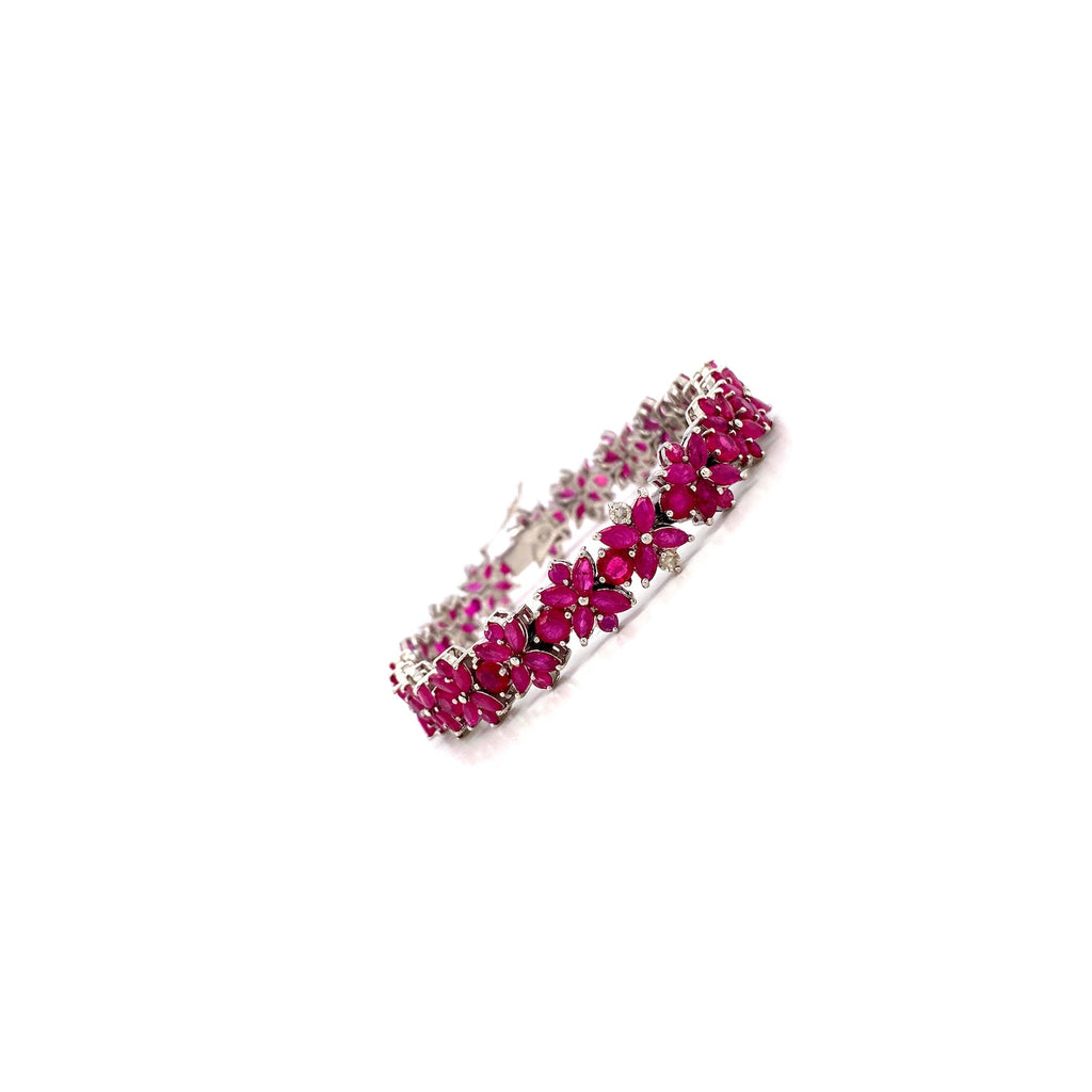 Ruby Bracelet in .925 Sterling Silver - KSD 4178