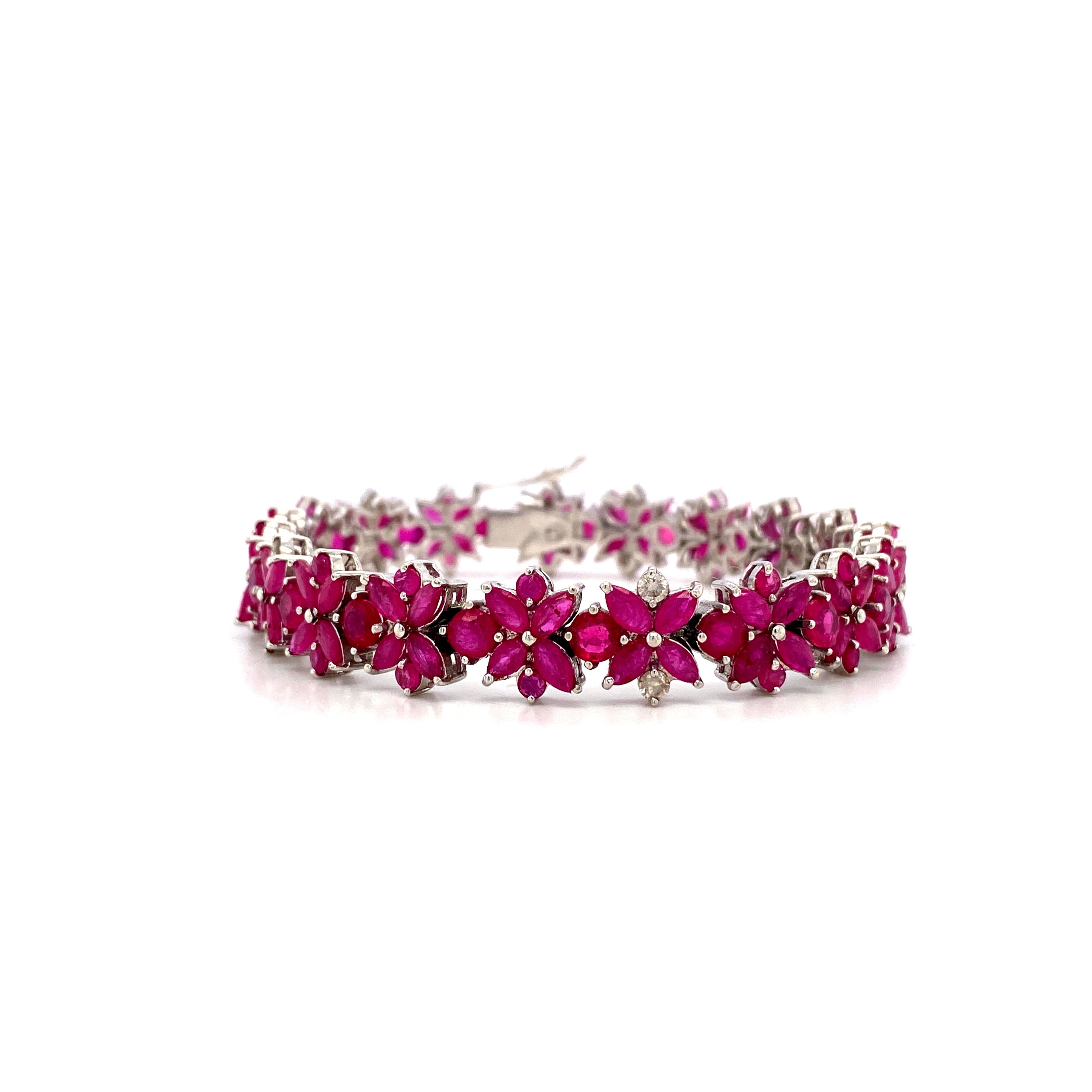 Ruby Bracelet in .925 Sterling Silver - KSD 4178