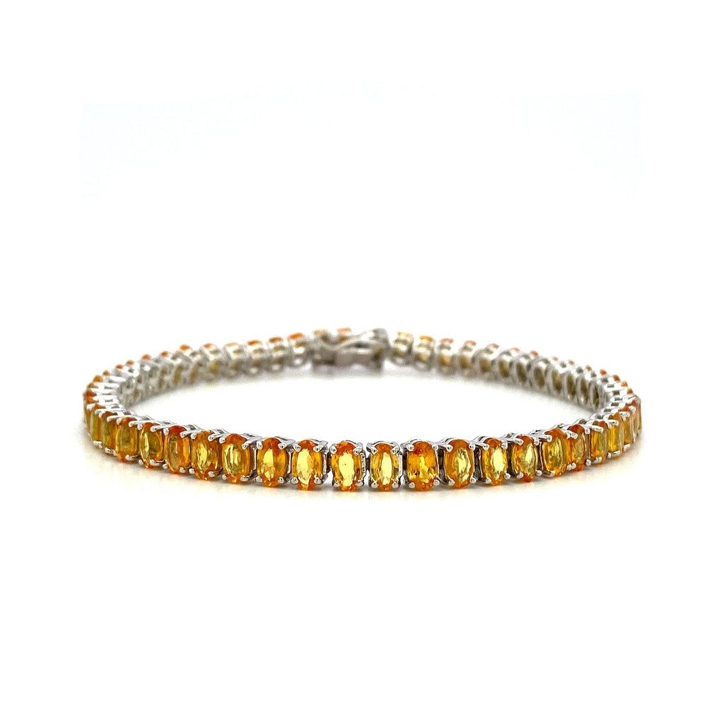 Multi Sapphire Bracelet in .925 Sterling Silver - KSD 42386
