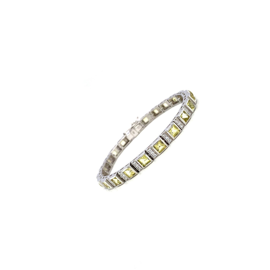 Lemon Topaz  Bracelet in .925 Sterling Silver - KSD 42467