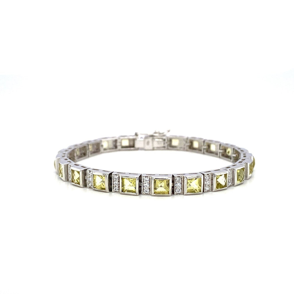 Lemon Topaz  Bracelet in .925 Sterling Silver - KSD 42467