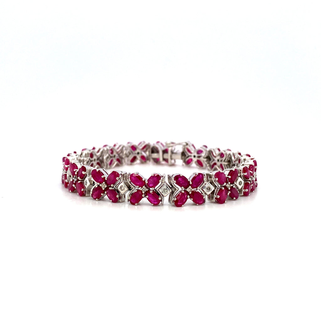 Ruby Bracelet in .925 Sterling Silver - KSD 4268