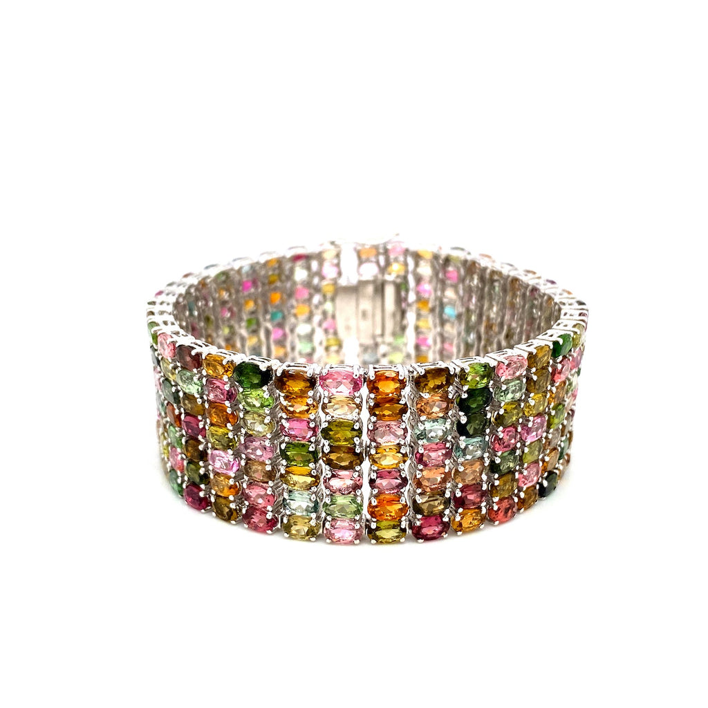 Multi Tourmaline Bracelet in .925 Sterling Silver - KSD 42822