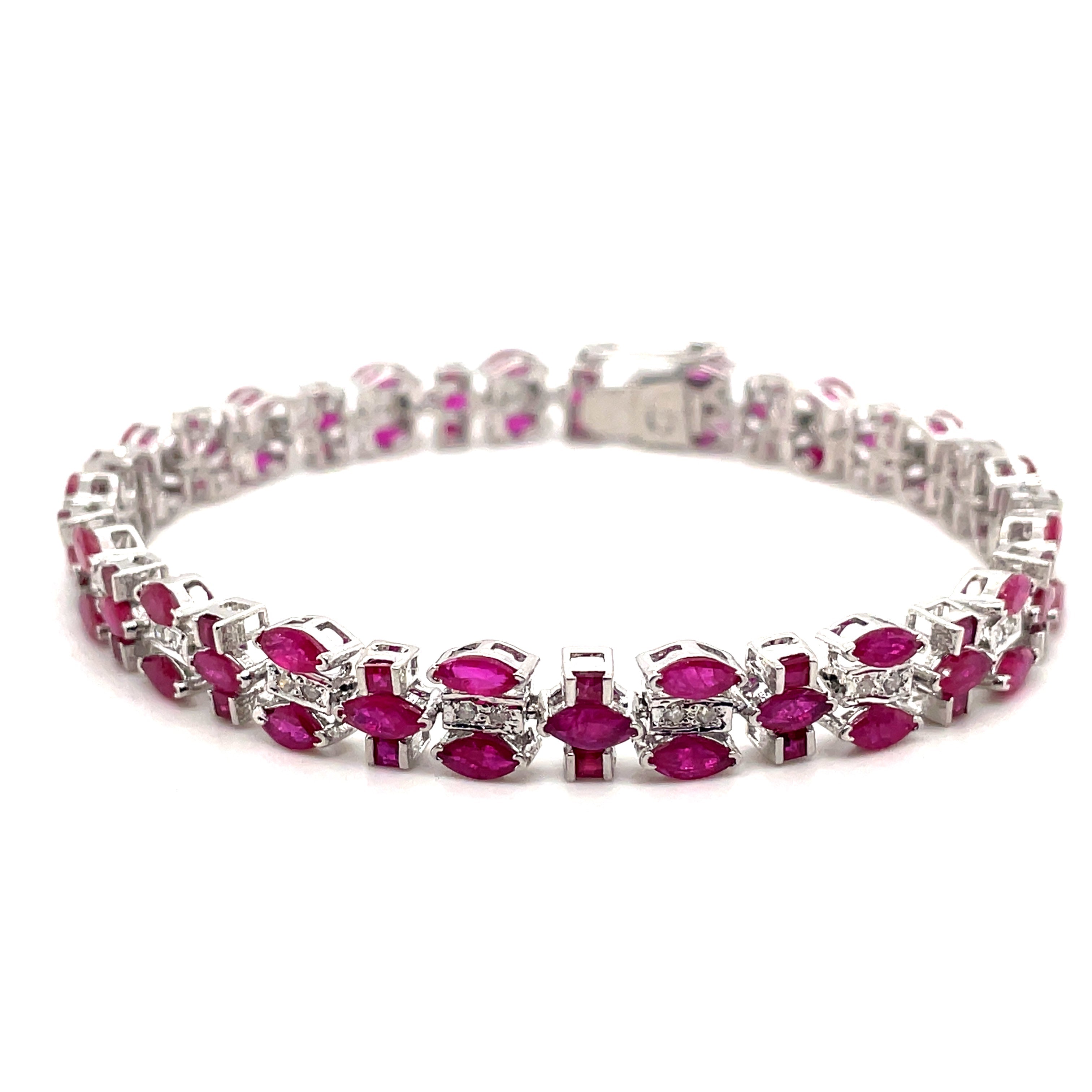 Emerald Bracelet in .925 Sterling Silver. - KSD 42951