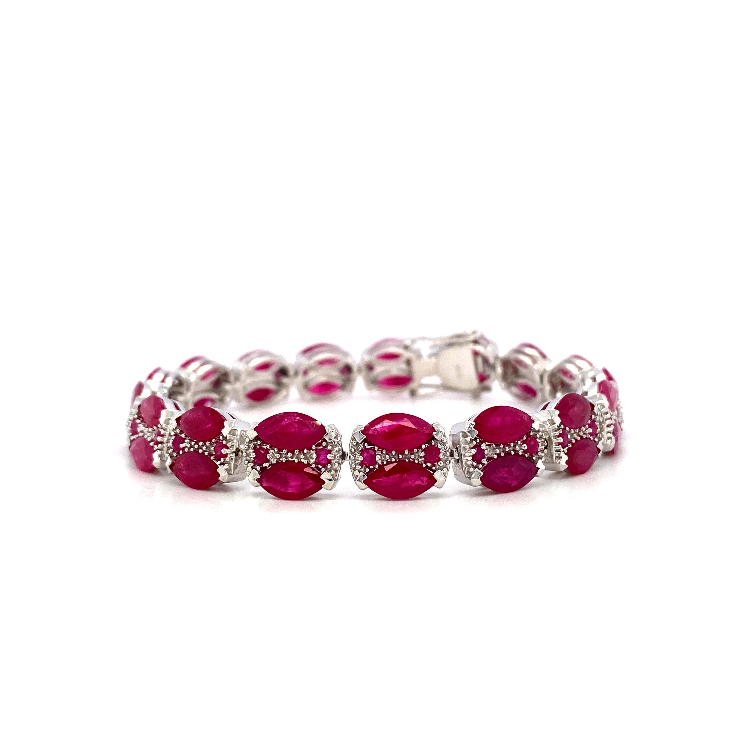 Ruby Bracelet in .925 Sterling Silver - KSD 43625