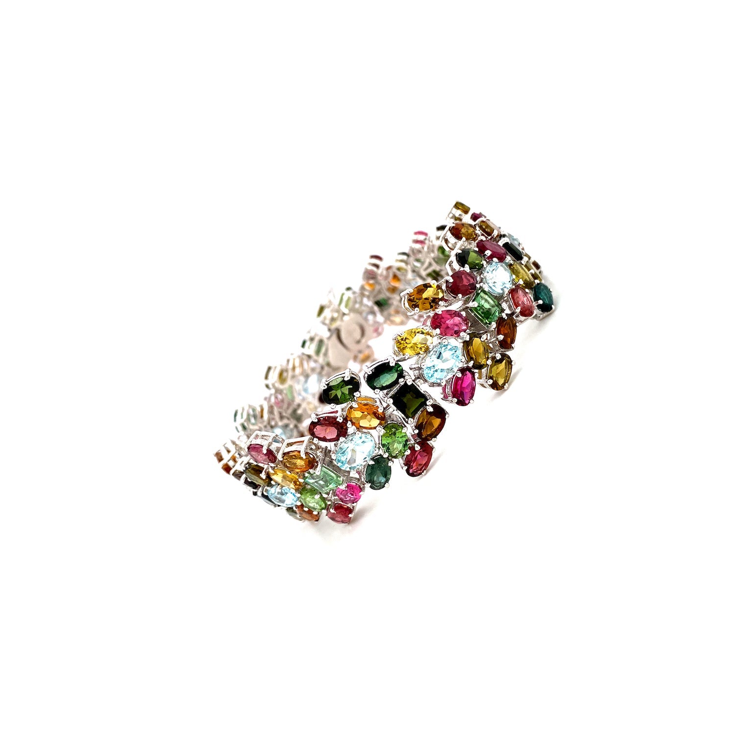 Multi Tourmaline Bracelet in .925 Sterling Silver - KSD 43843