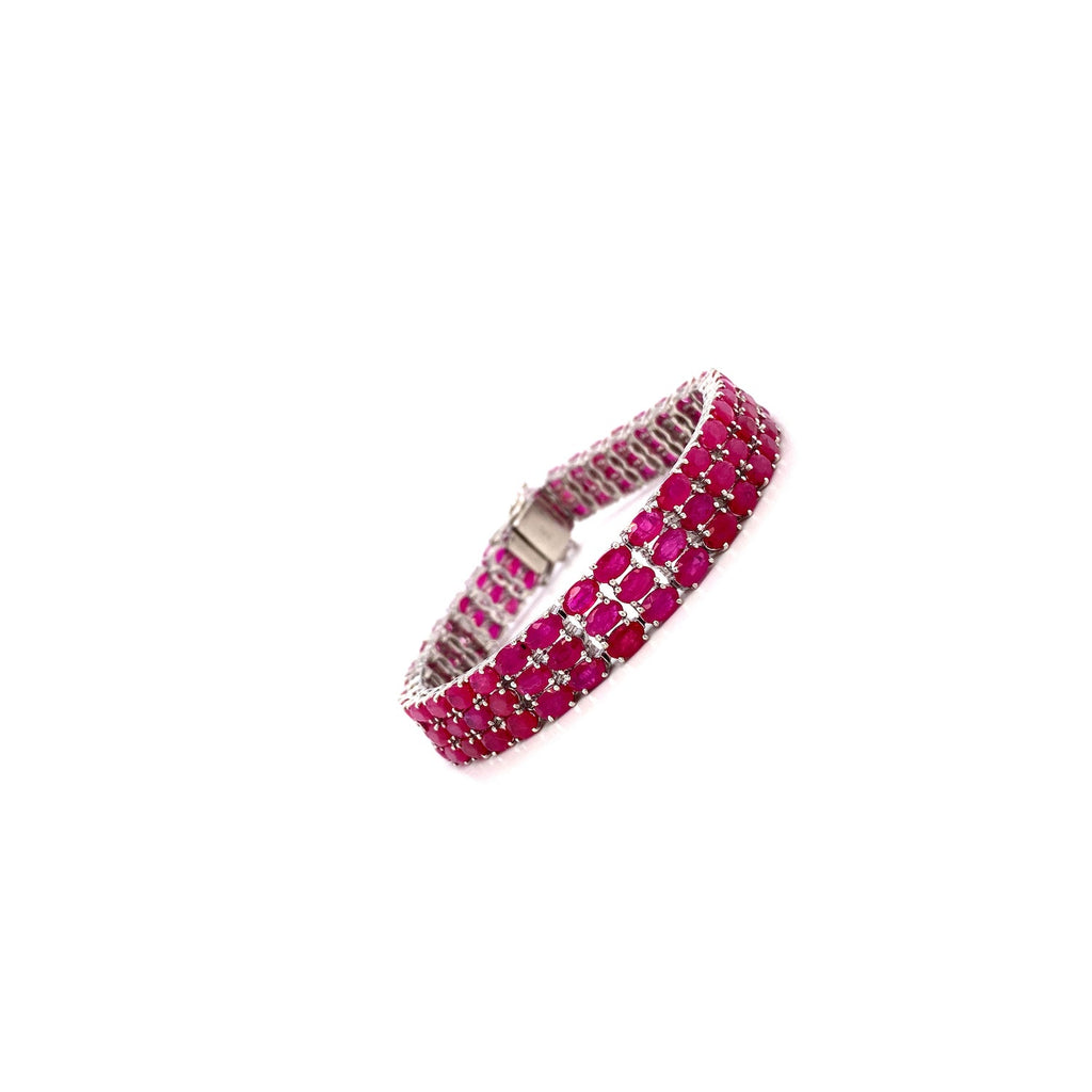 Ruby Bracelet in .925 Sterling Silver - KSD 44030