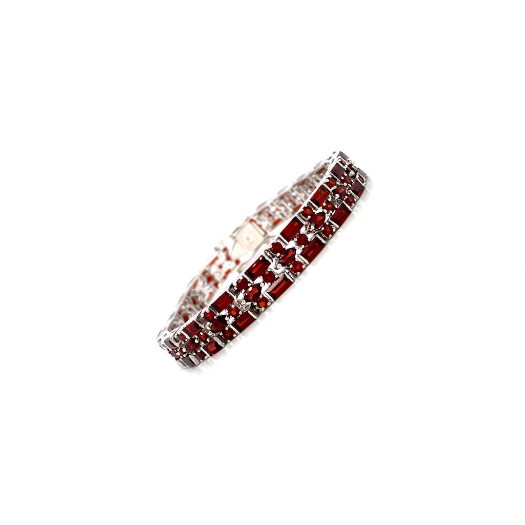 Garnet Bracelet in .925 Sterling Silver - KSD 44823