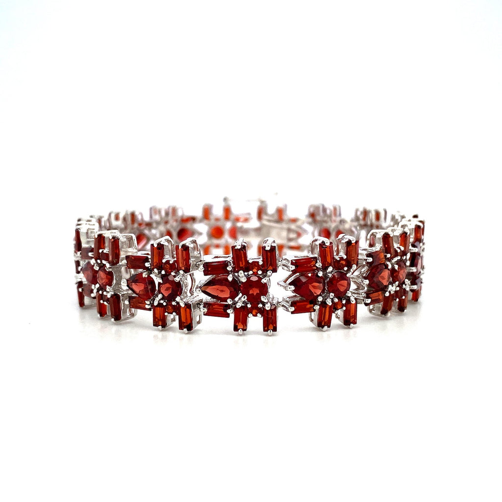 Garnet Bracelet in .925 Sterling Silver - KSD 46230