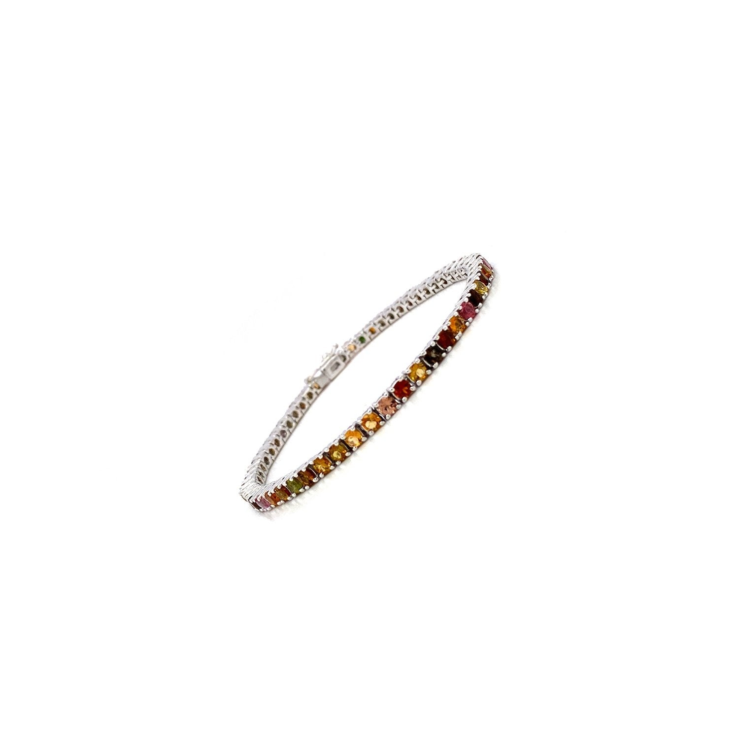 Multi Tourmaline Bracelet in .925 Sterling Silver - KSD 46520