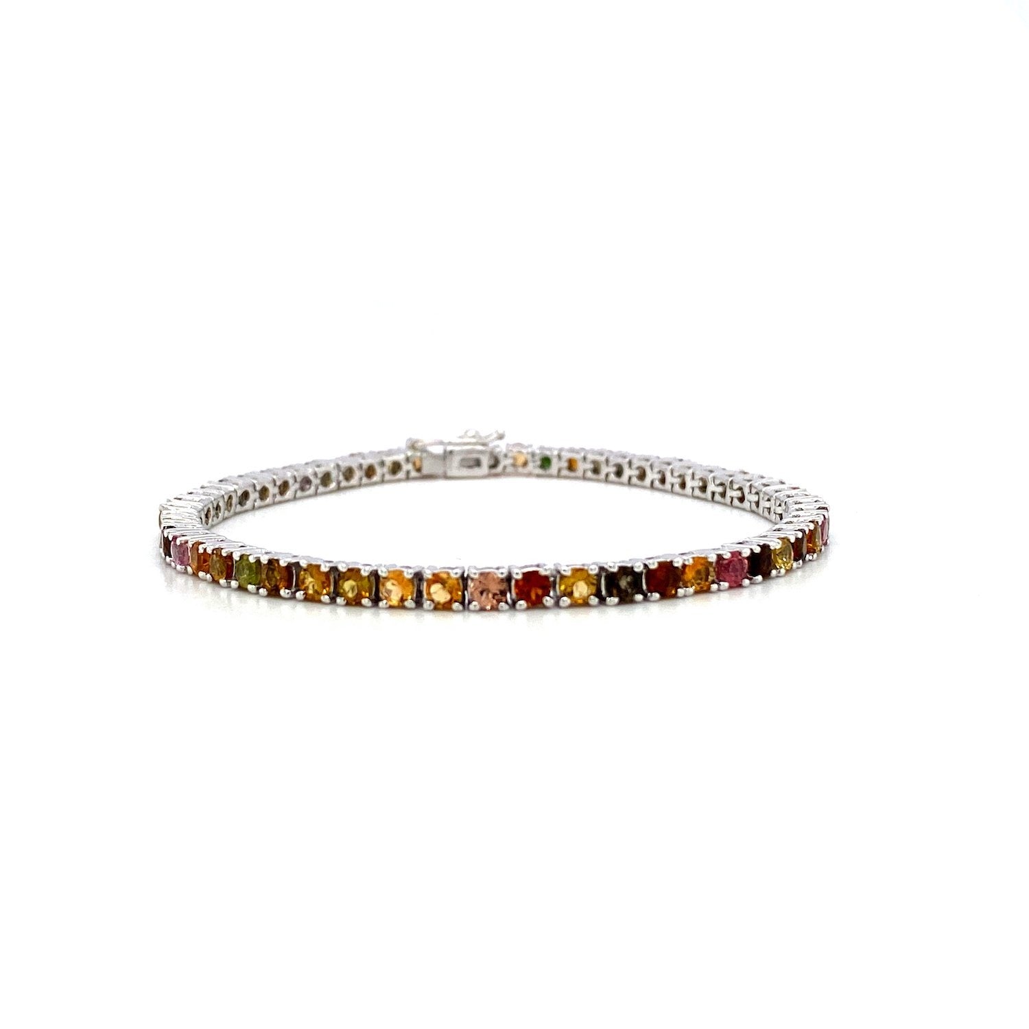 Multi Tourmaline Bracelet in .925 Sterling Silver - KSD 46520